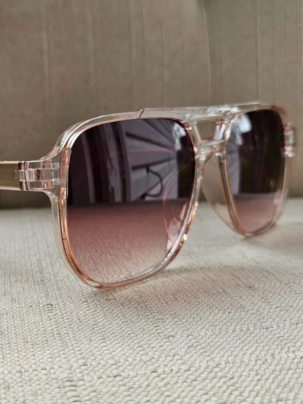 Fashion Men Sunglasses Eyewear Tan Clear Frame Shades Fashion Eyewear Unbranded